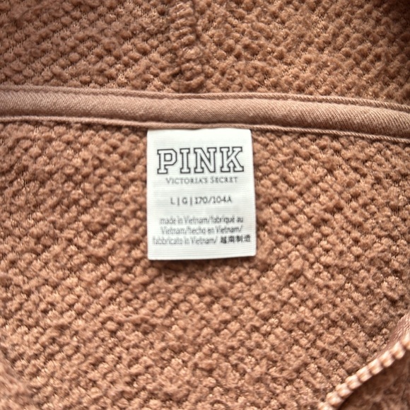 PINK Victoria's Secret Brown Sherpa Hoodie - Picture 4 of 4